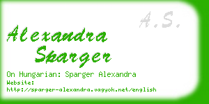 alexandra sparger business card